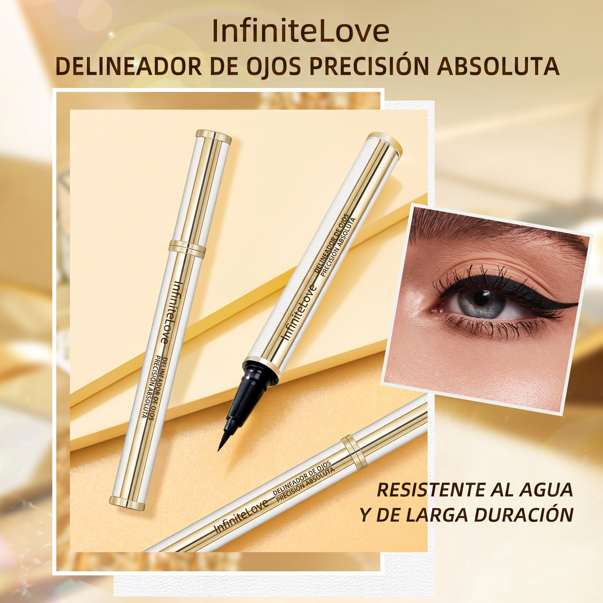 Delineador de Ojos Precisión Absoluta - Resistente al Agua y de Larga Duración 24h