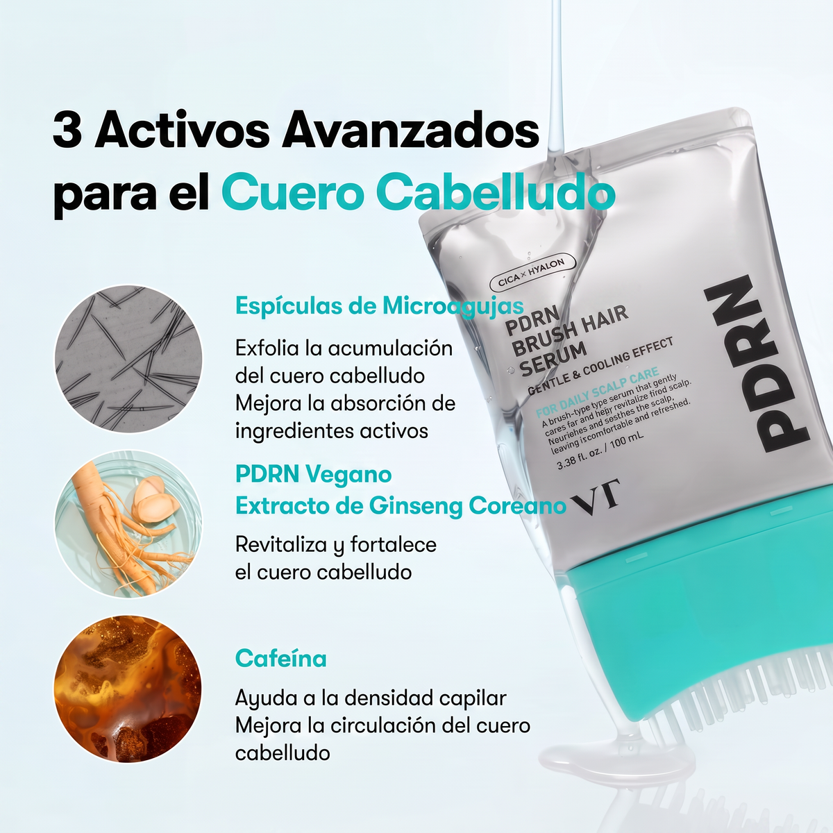 PDRN Serum Capilar de Microagujas con Cepillo Integrado 100ml