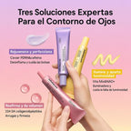 Kit Trio Crema Contorno de Ojos Multiusos Niacinamida Caviar PDRN Colageno Peptidos K-Beauty 3x30ml