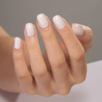 Uñas Postizas de Gel Premium Press-On Blanco Lechoso 30 Piezas - Acabado Ultra Brillante Calidad Salón