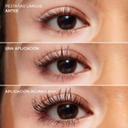 Máscara de Pestañas Volumen y Longitud - Aplicador Esférico con Ingredientes Nutritivos
