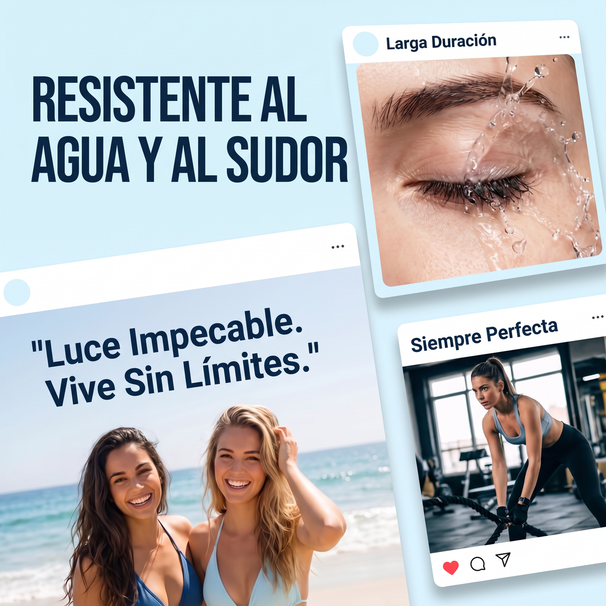 Lápiz de Cejas 3D Doble Punta - Resistente al Agua con Cepillo Espiral