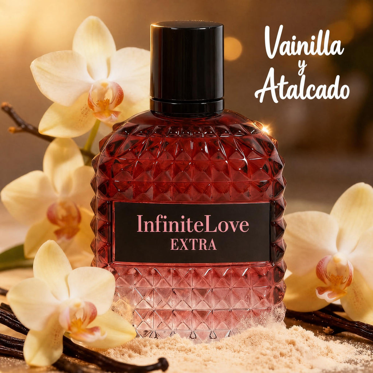 Infinitelove Bcn Extra Eau de Parfum Frutal Floral Ambar Vainilla Grosella Ron Rosa Mujer 100ml