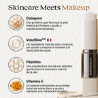 Base de Maquillaje Adaptable Stick con Brocha Colágeno Péptidos Volufiline SPF