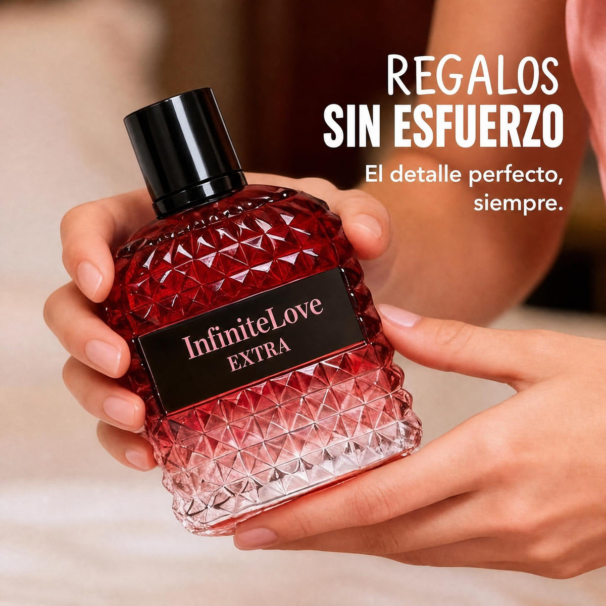Infinitelove Bcn Extra Eau de Parfum Frutal Floral Ambar Vainilla Grosella Ron Rosa Mujer 100ml