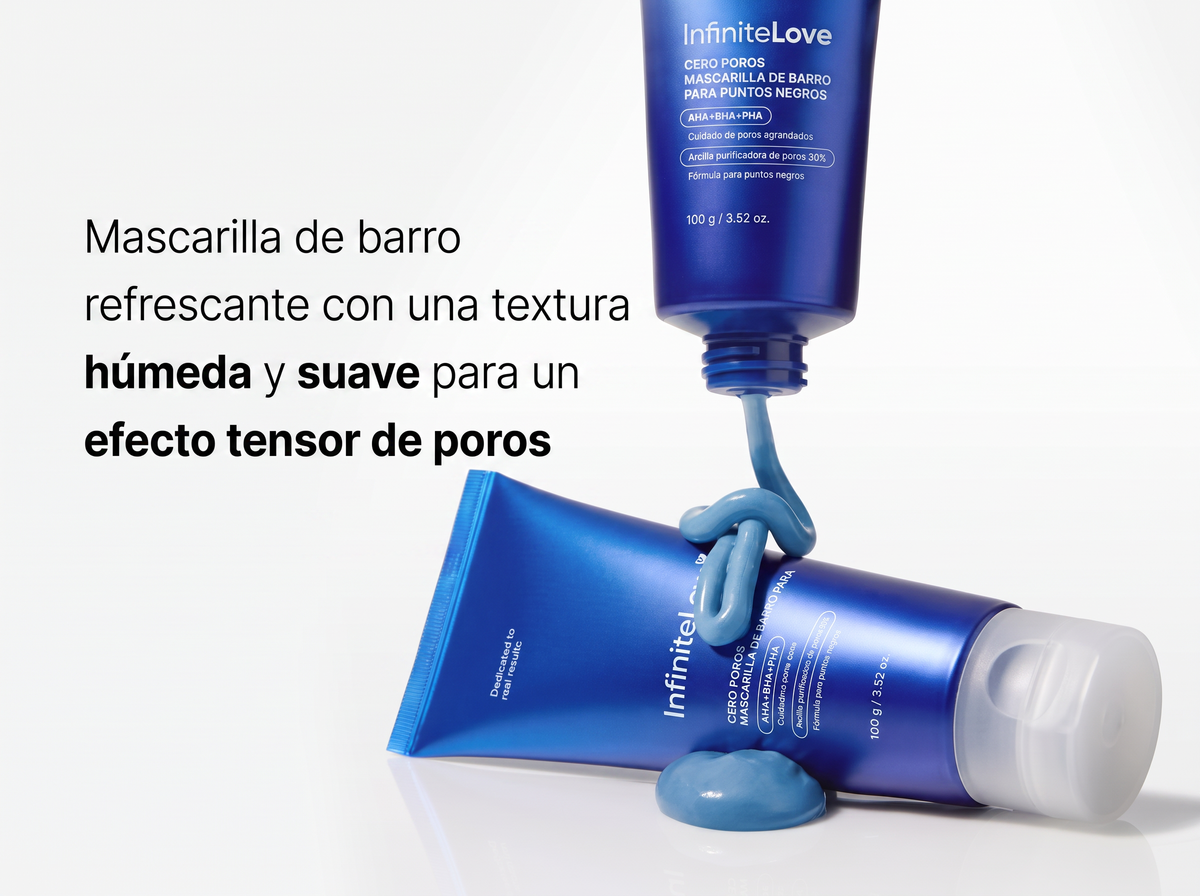 Mascarilla de Barro Purificante Poros Cero - Elimina Puntos Negros y Reduce Poros en 3 Minutos