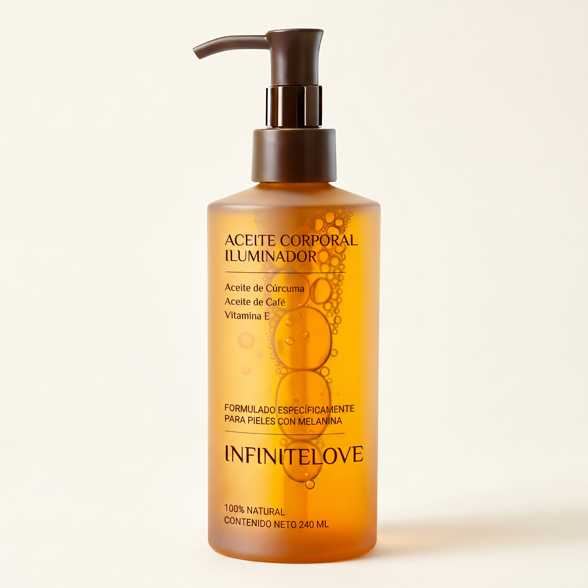 Aceite Corporal Iluminador Antimanchas Cúrcuma Vitamina C Ácido Kójico 240ml