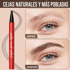 Lápiz de Cejas Micropunta 4 Puntas Resistente al Agua Anti-Manchas 24h Tono Marrón Pack 2 Uds