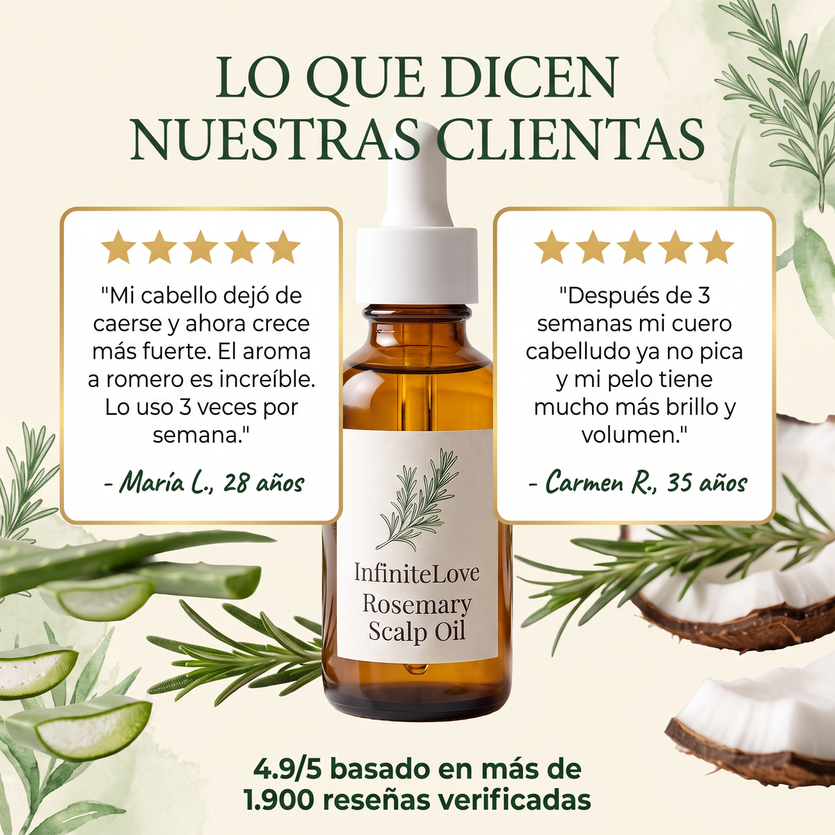 Aceite de Romero para Cuero Cabelludo - Tratamiento Capilar Nutritivo 30ml