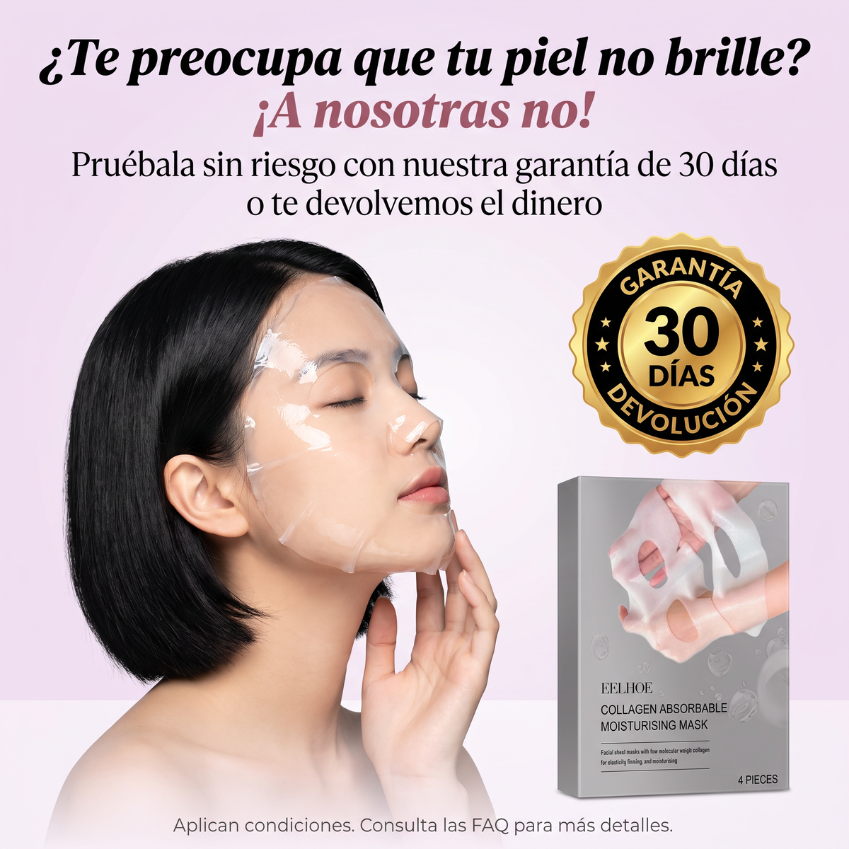 Mascarilla de Hidrogel con Colágeno (4 Mascarillas por Caja)