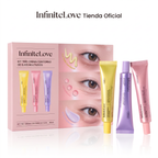 Kit Trio Crema Contorno de Ojos Multiusos Niacinamida Caviar PDRN Colageno Peptidos K-Beauty 3x30ml