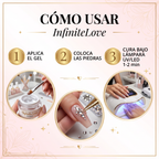 Gel Adhesivo para Piedras de Uñas con Pincel - Kit Nail Art Profesional 35g