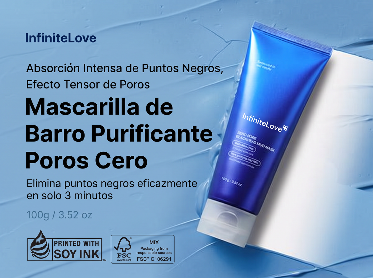 Mascarilla de Barro Purificante Poros Cero - Elimina Puntos Negros y Reduce Poros en 3 Minutos
