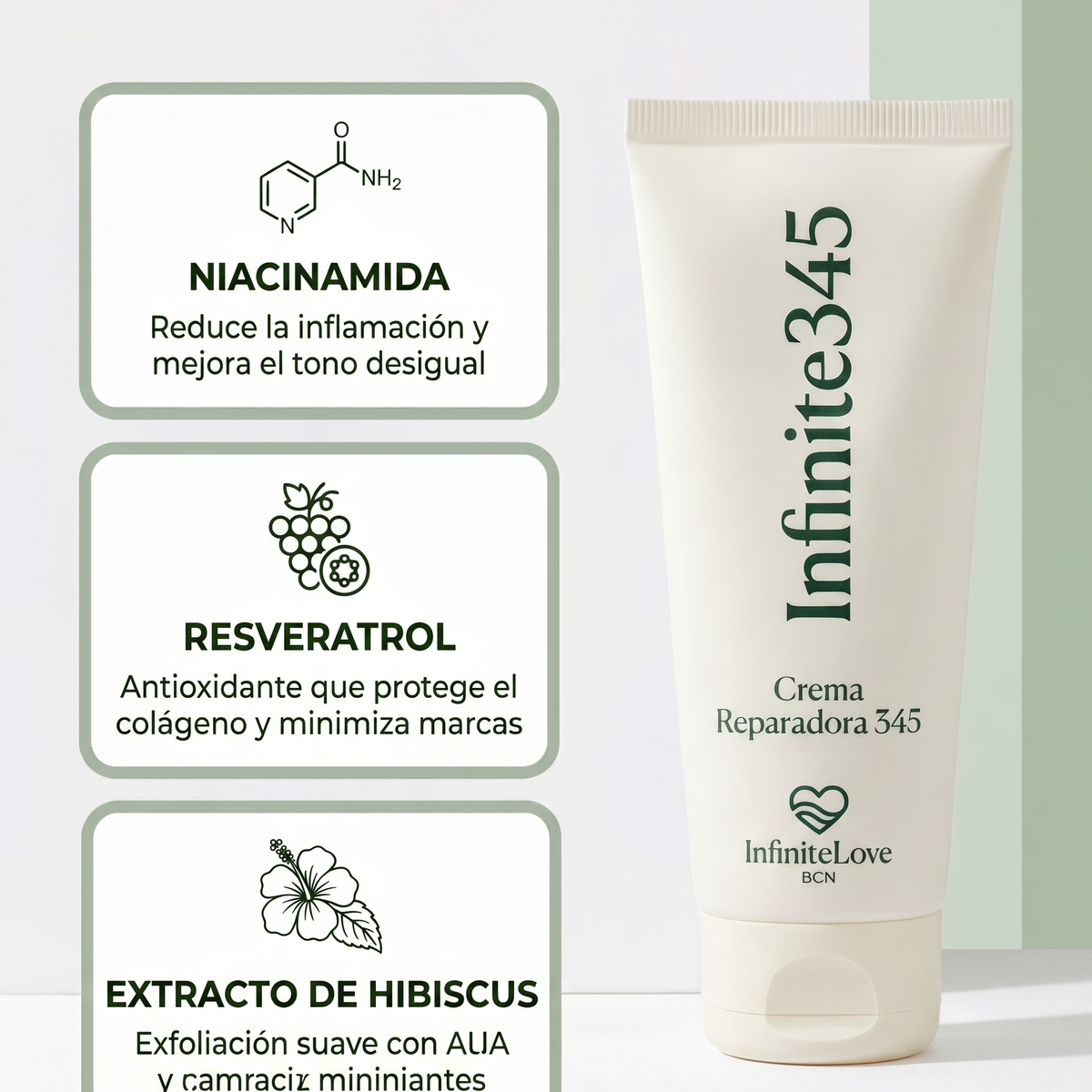 Infinite345 - Crema Reparadora Coreana Vegana