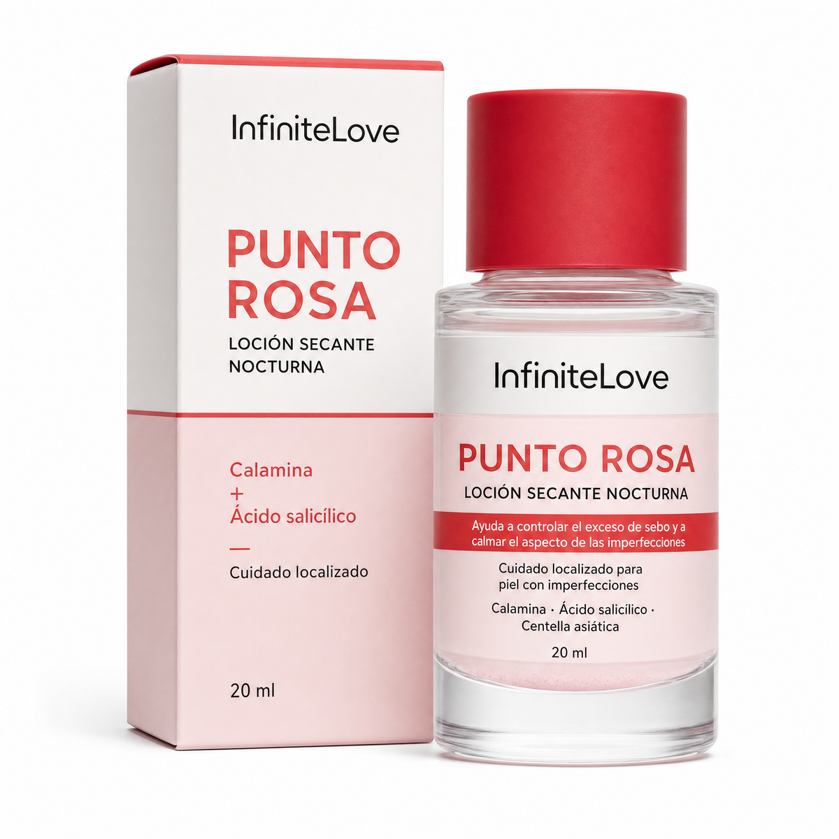 Infinitelove Bcn Punto Rosa — Loción Secante con Calamina y Ácido Salicílico 20 ml