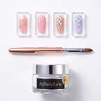 Gel Adhesivo para Piedras de Uñas con Pincel - Kit Nail Art Profesional 35g