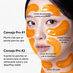 Mascarilla Ojos Vita Jelly Ácido Kójico Cúrcuma Iluminadora Anti-Ojeras Hidrogel K-Beauty 6 Pares