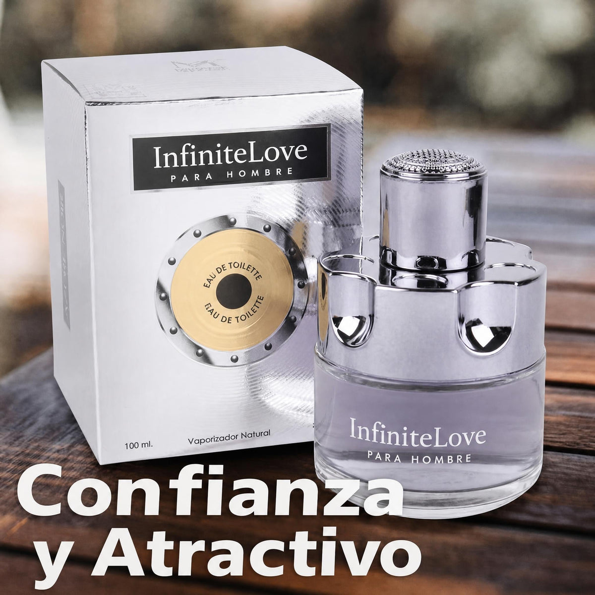 Infinite Love Bcn Silver Homme — Eau de Toilette Masculina Cítrica, Especiada y Amaderada 100 ml