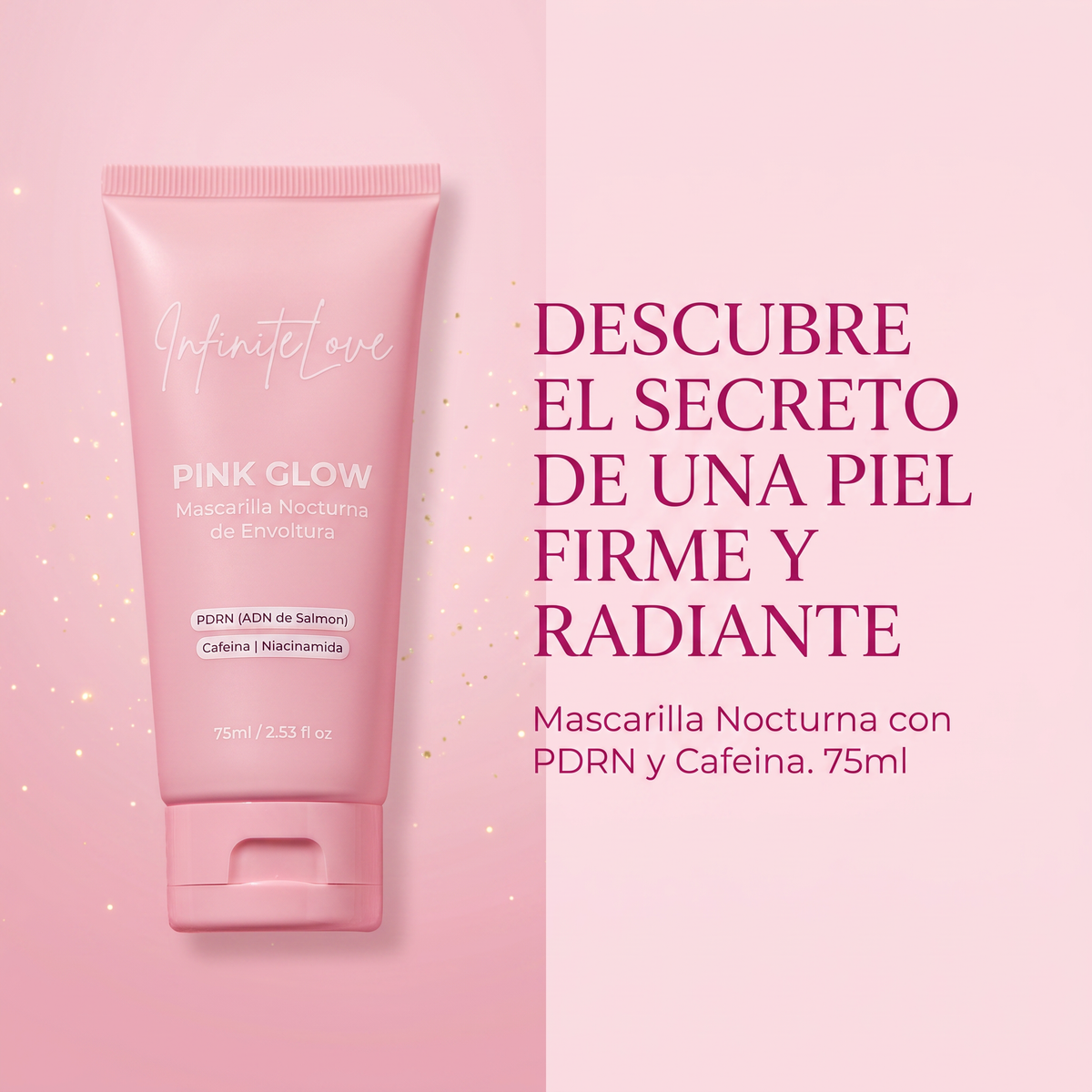 Pink Glow - Mascarilla Nocturna de Envoltura con PDRN y Cafeína 75ml