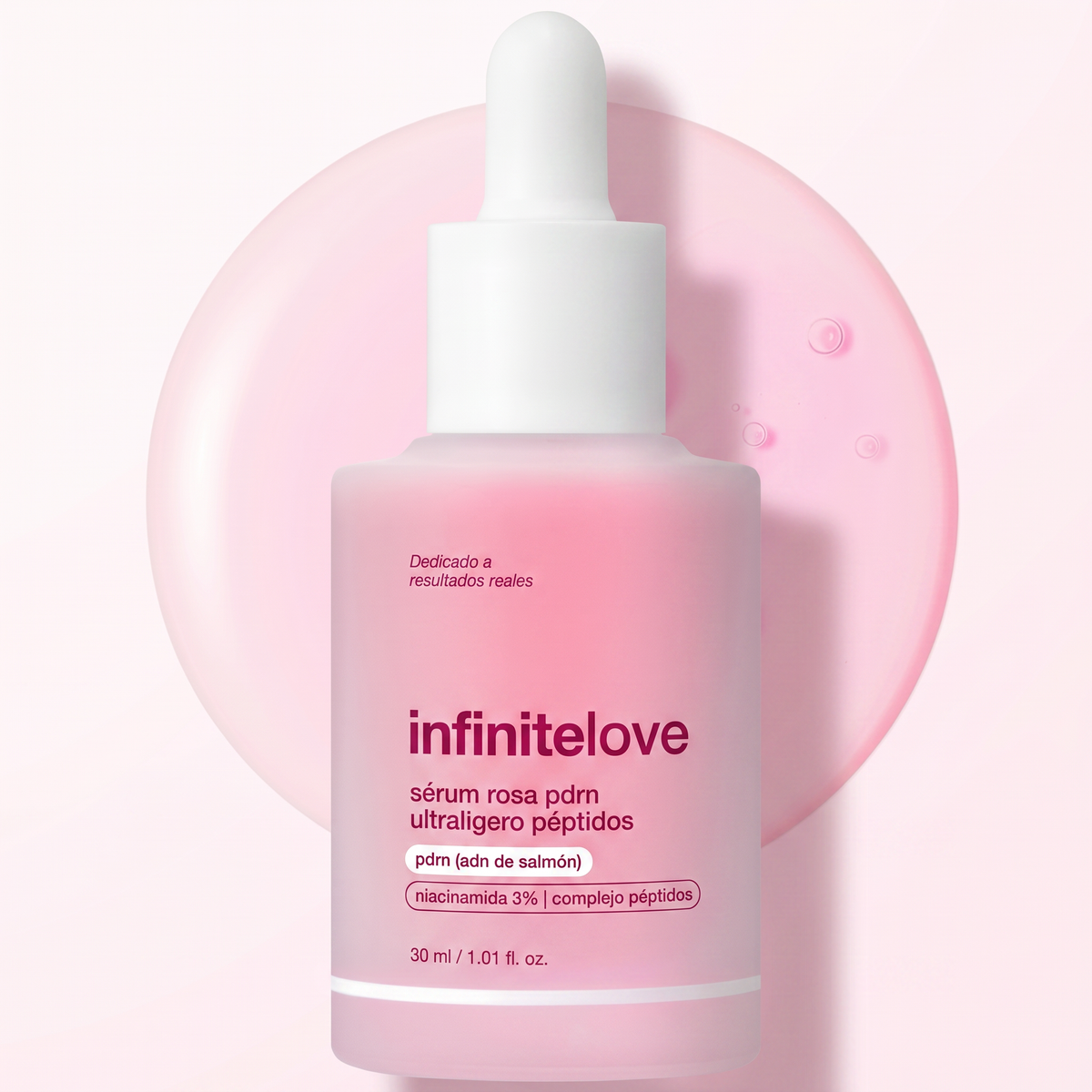 Sérum Rosa PDRN Ultraligero Péptidos Niacinamida Ácido Hialurónico K-Beauty 110ml