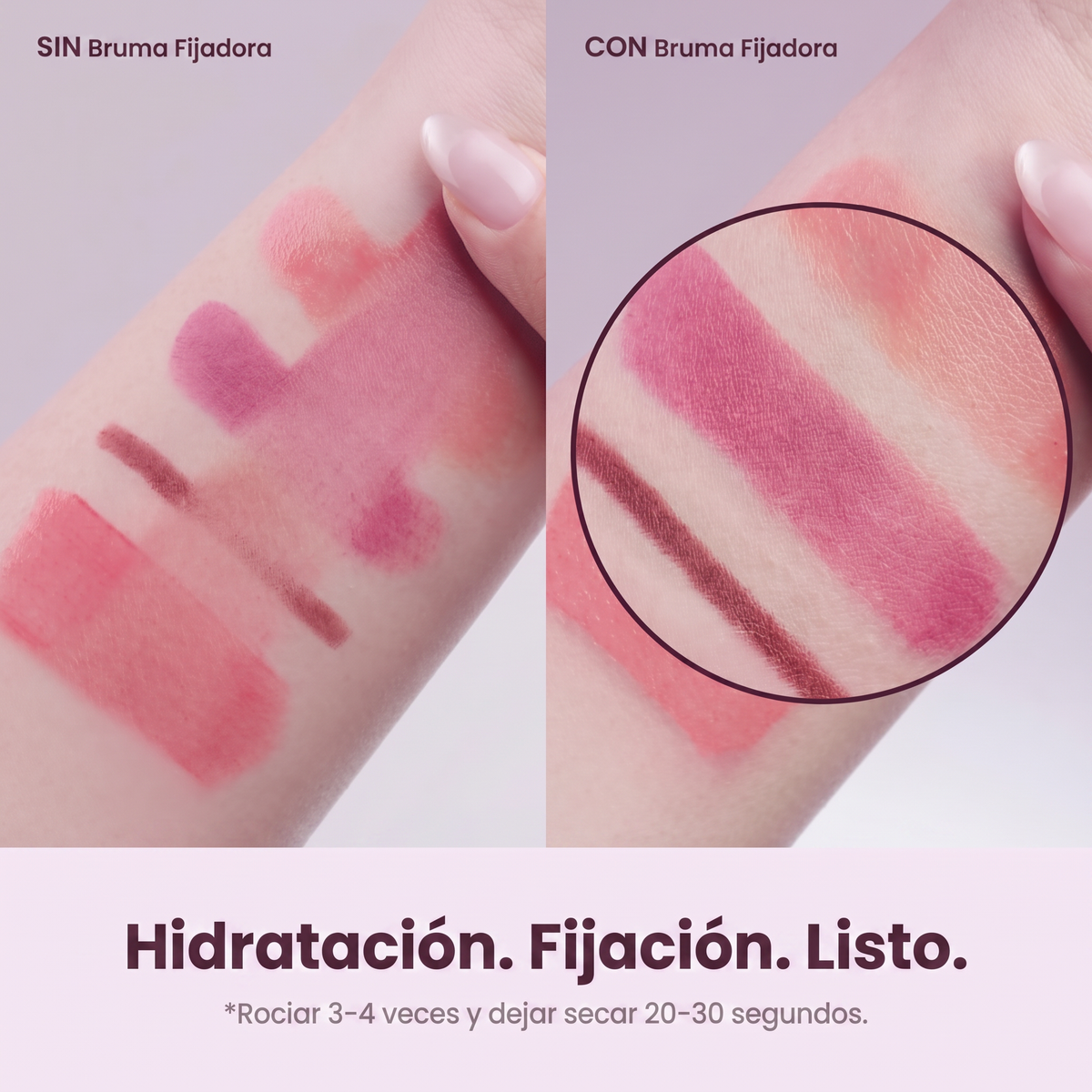 Bruma Fijadora de Maquillaje Todo el Día - Fijación Triple e Hidratación 80ml