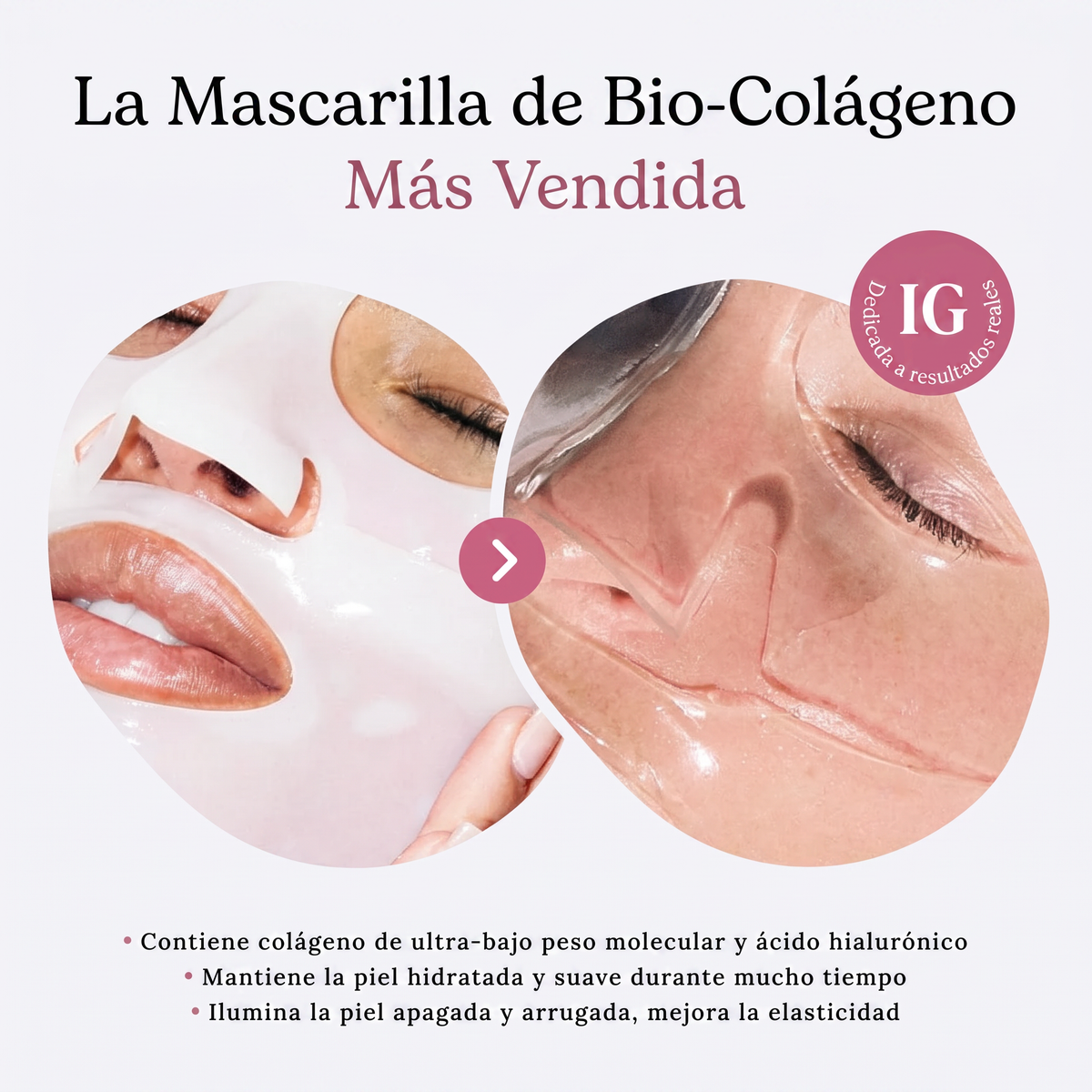 Mascarilla de Hidrogel con Colágeno (4 Mascarillas por Caja)