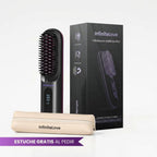 Cepillo Alisador Térmico de Cerámica | 'GoBrush Pro' para Control de Frizz, Remolinos y Peinado Rápido (Ideal Pelo Corto)