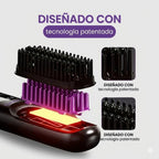 Cepillo Alisador Térmico de Cerámica | 'GoBrush Pro' para Control de Frizz, Remolinos y Peinado Rápido (Ideal Pelo Corto)