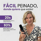 Cepillo Alisador Térmico de Cerámica | 'GoBrush Pro' para Control de Frizz, Remolinos y Peinado Rápido (Ideal Pelo Corto)