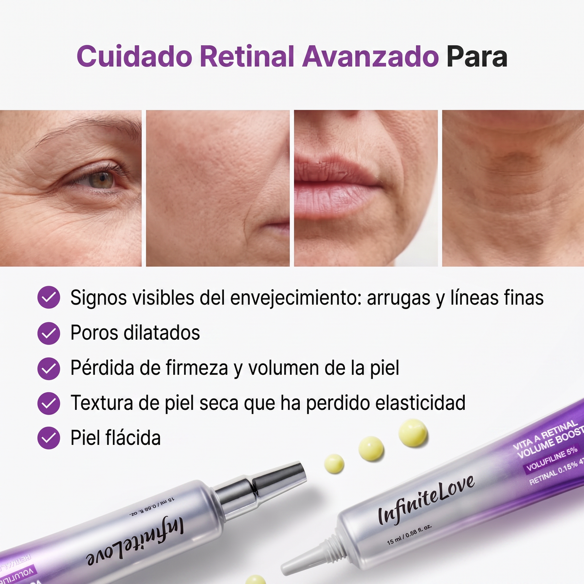Sérum Retinal Potenciador de Volumen con Volufilina 5% y 4X-Retinoide 15ml